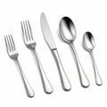 Edelstahlbesteck 5-teilig 15 bis 23 cm silberfarben für den Esstisch
